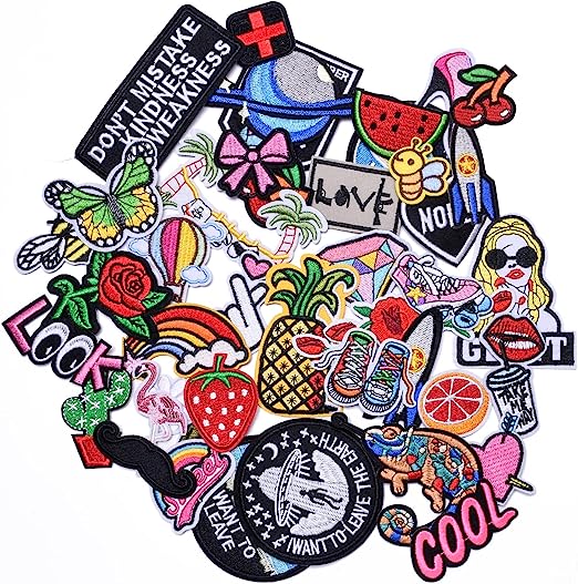 DIY Iron On Embroidered Patches 42 Pcs - On the Go with Princess O