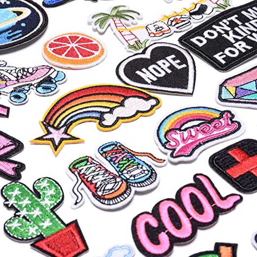 DIY Iron On Embroidered Patches 42 Pcs - On the Go with Princess O