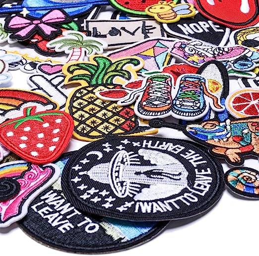 DIY Iron On Embroidered Patches 42 Pcs - On the Go with Princess O