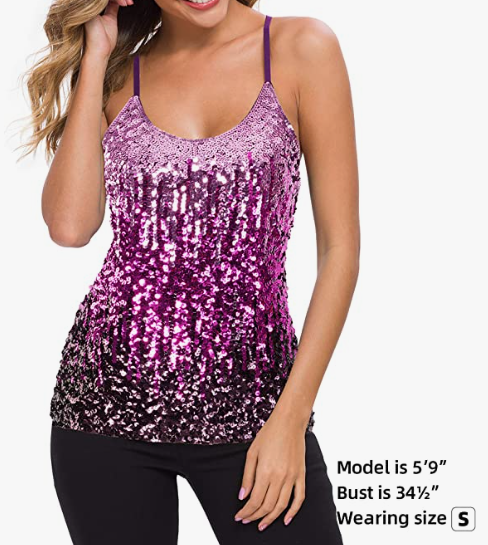 Glittery Sequin Ombre' Cami Tank - On the Go with Princess O