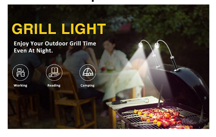 Outdoor Barbecue Grill Lights 360 Degree Flexible Magnetic Base LED - On the Go with Princess O