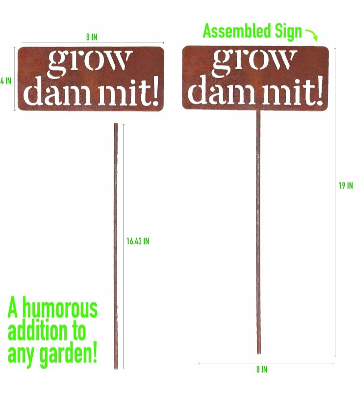 Metal Yard Art Sign