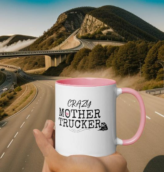 Crazy Mother Trucker Ceramic Mug - On the Go with Princess O
