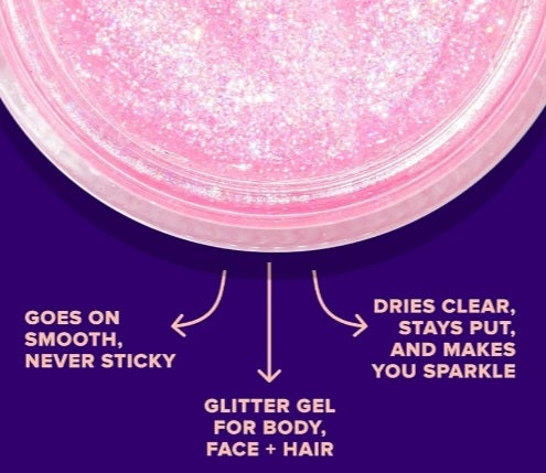 Pink Face Glitter Vegan Gel Hypoallergenic