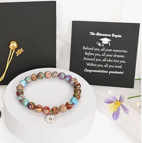 Jasper Stone Graduation Bracelet - On the Go with Princess O