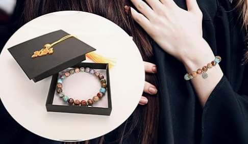 Jasper Stone Graduation Bracelet - On the Go with Princess O