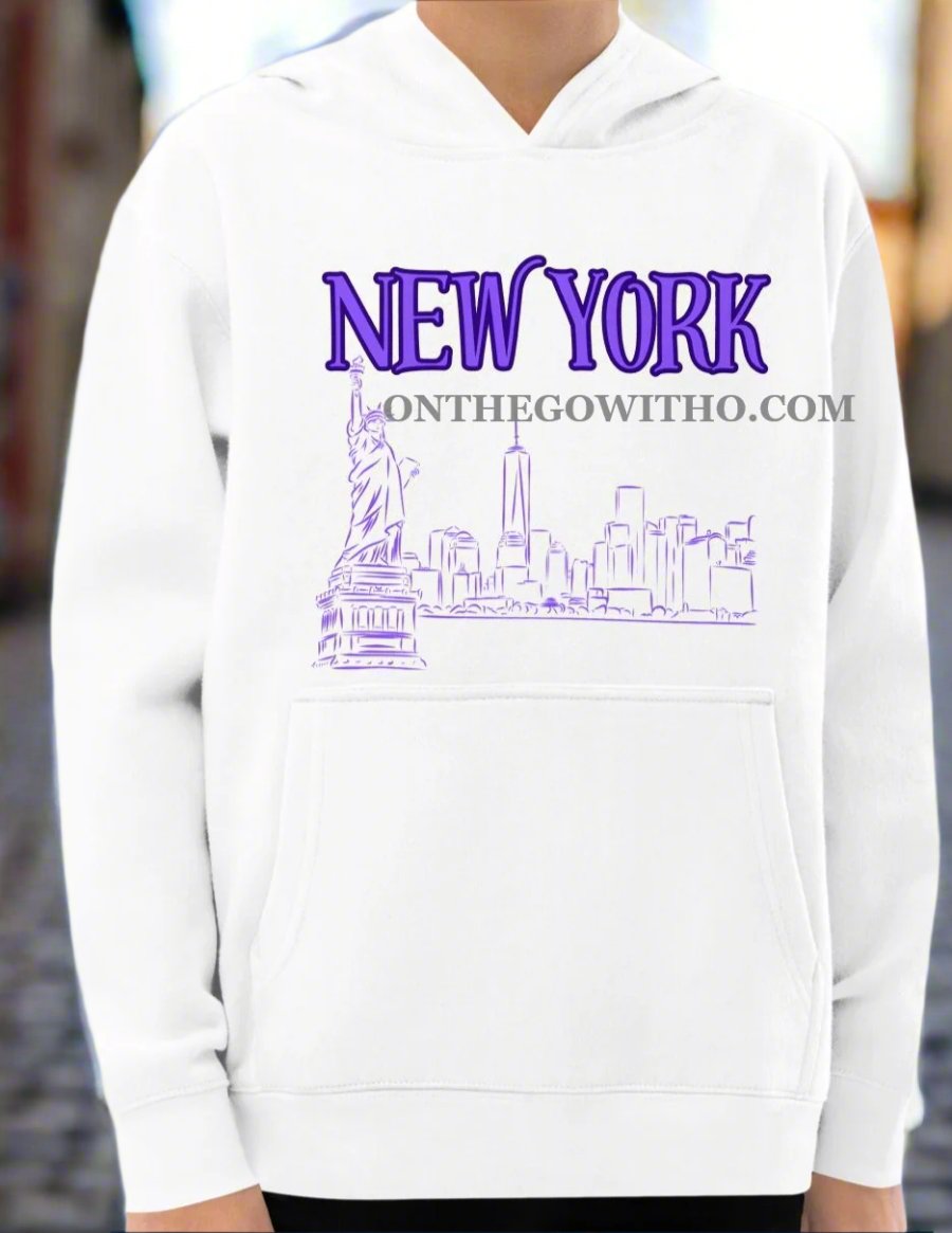 New York Fleece Youth Hoodie On the Go with Princess O
