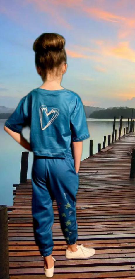 Save the Turtles Crop Top Tee & Sweatpants - On the Go with Princess O