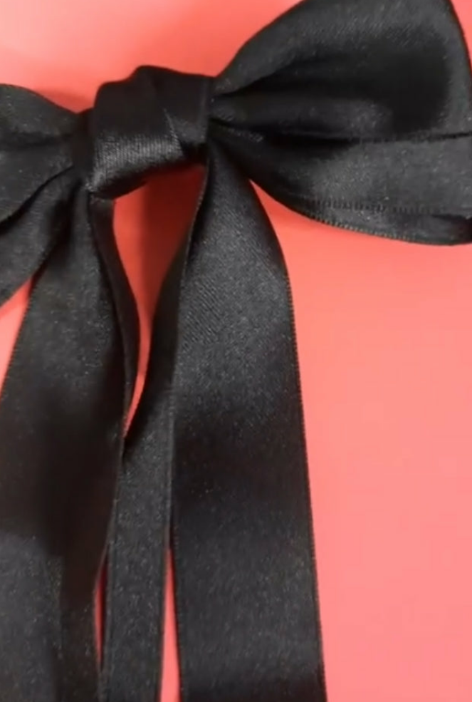 2 Satin Hair Ribbon Bows