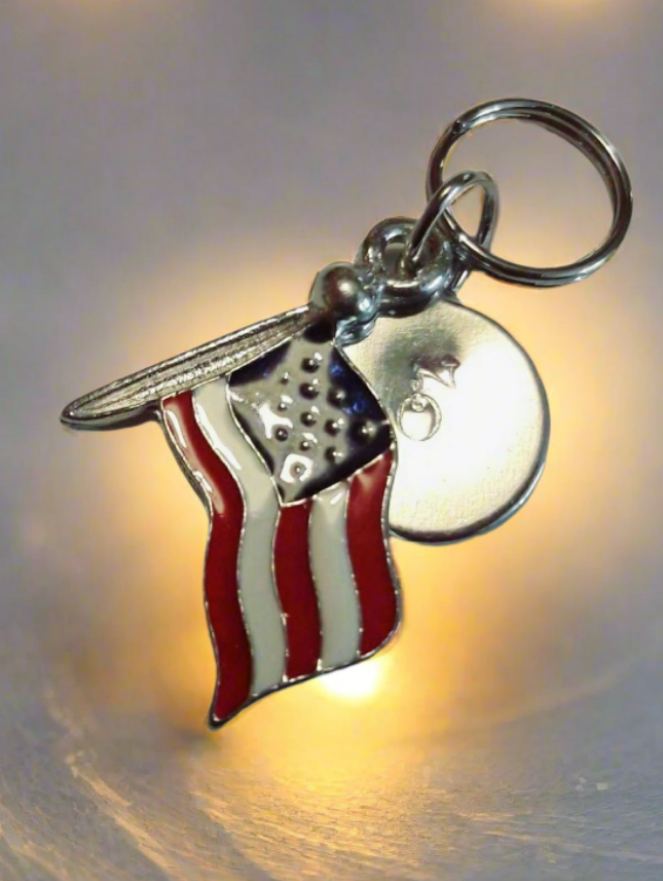 American Flag Mini Charm On the Go with Princess O