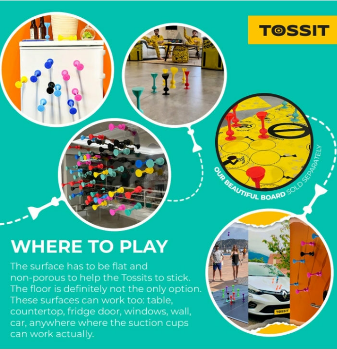 TOSSIT Game Suction Cup Darts Toss Game