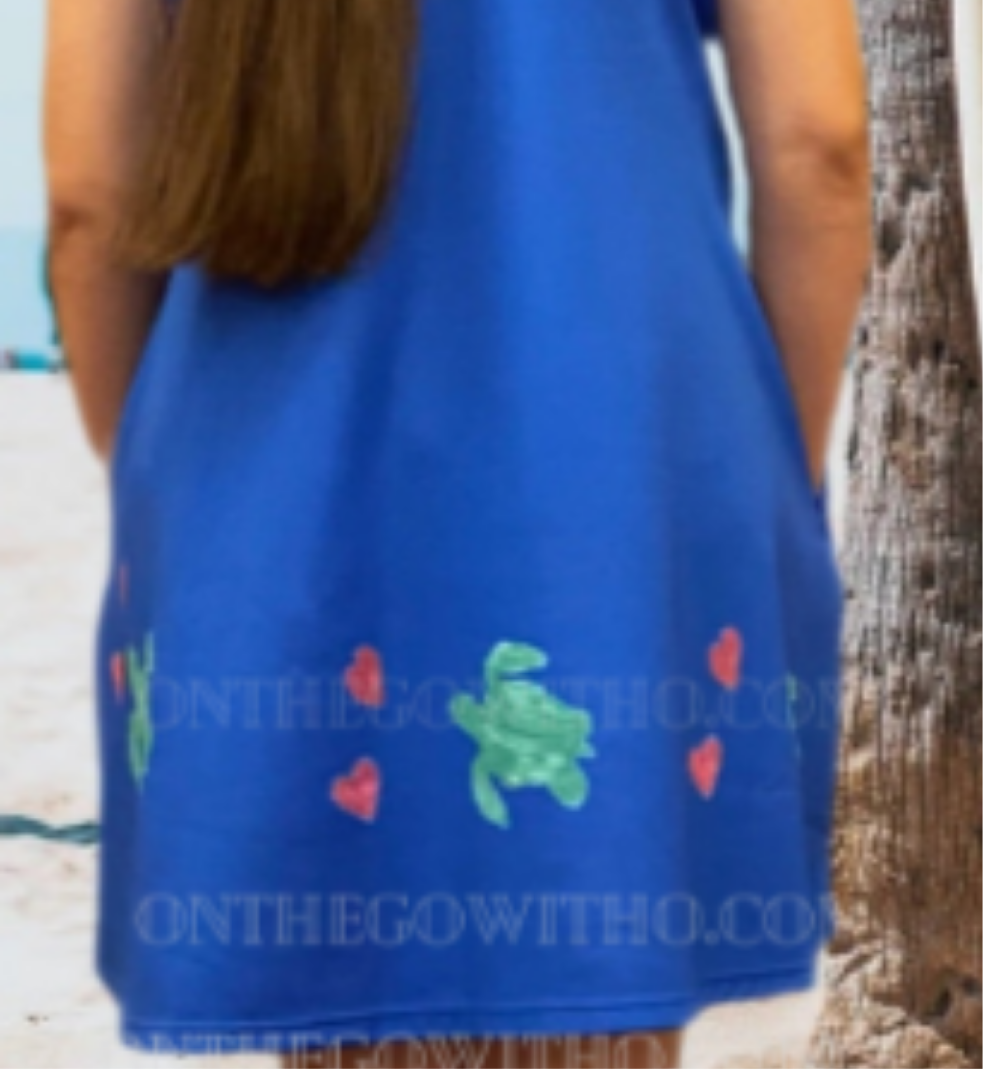 Women's Sea Turtles Big Pocket Dress