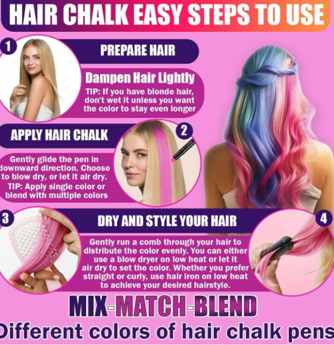 Hair Chalk Color Pens