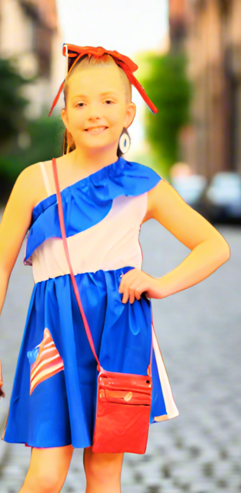 Patriotic Flag Juniors Womens Dress
