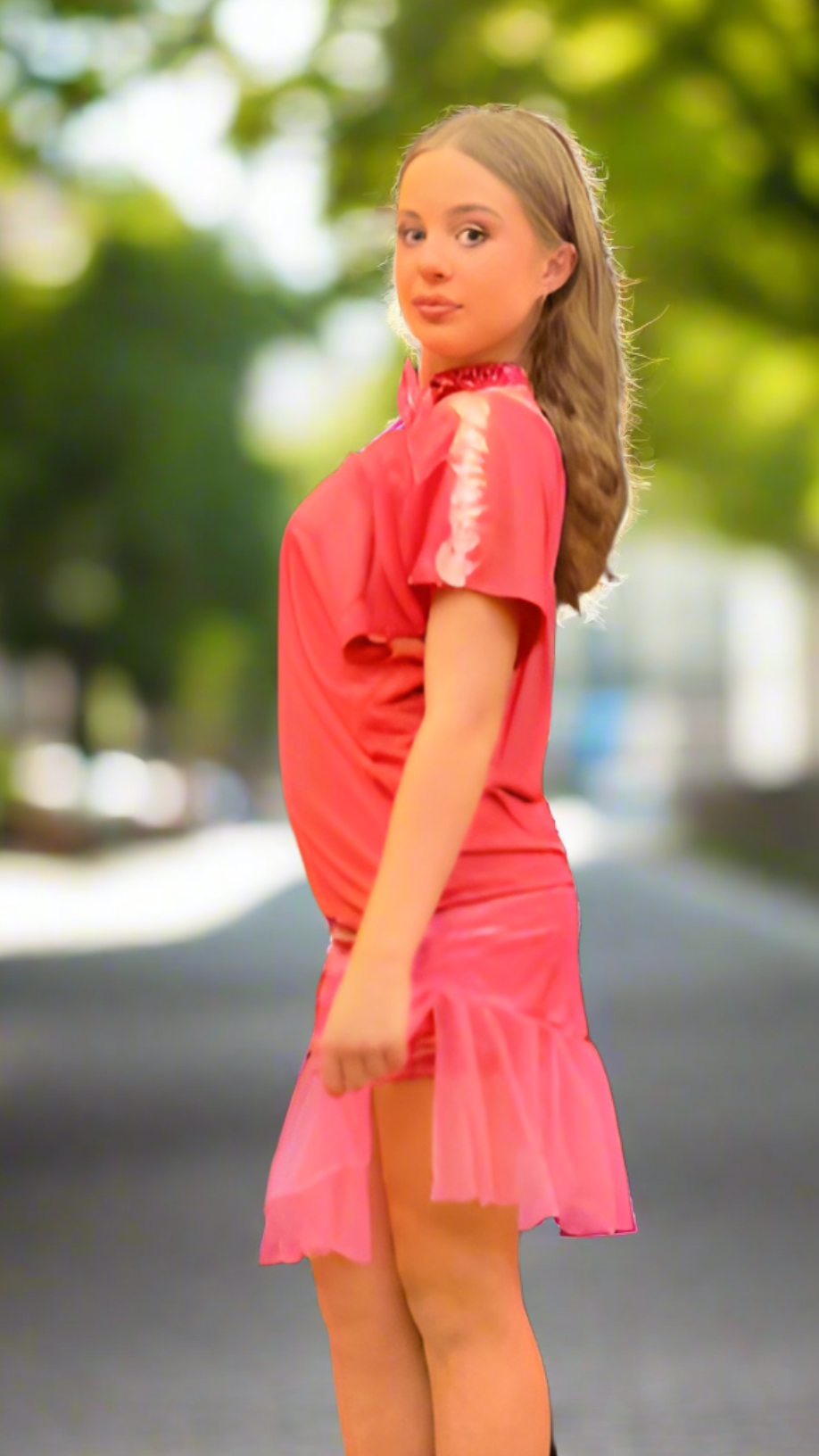 Pink Bee Flutter Dress