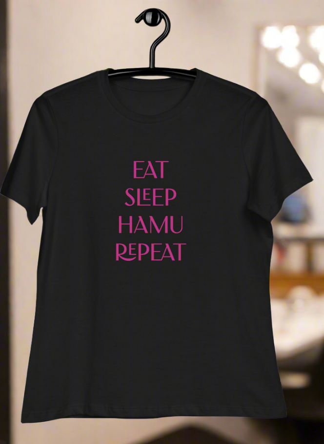 Eat Sleep HAMU Womens Tee - On the Go with Princess O