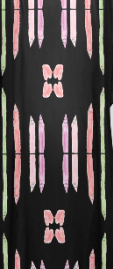 Crayon Hearts Chiffon Cover up Womens Wrap On the Go with Princess O