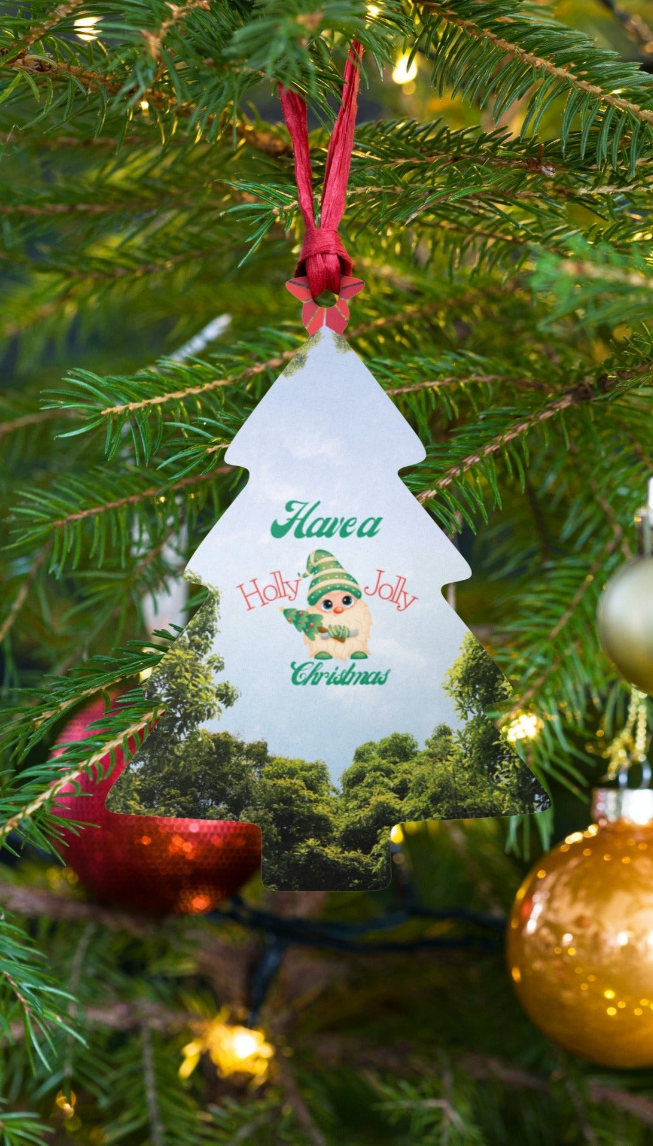 Holly Jolly Christmas Gnome Magnetic Ornament