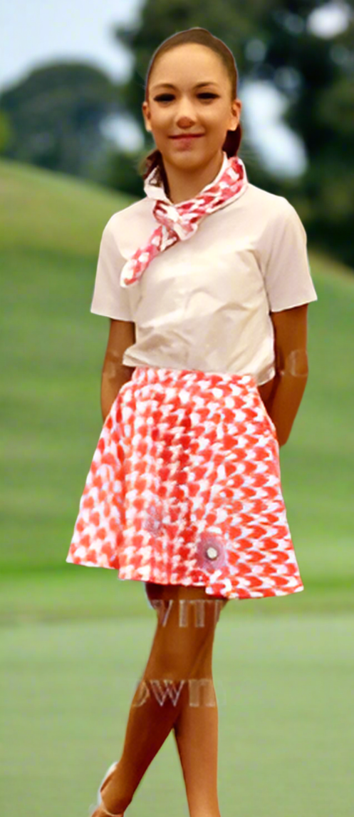 Daisy Designer Houndstooth with Bandana Juniors Womens Skirt - On the Go with Princess O