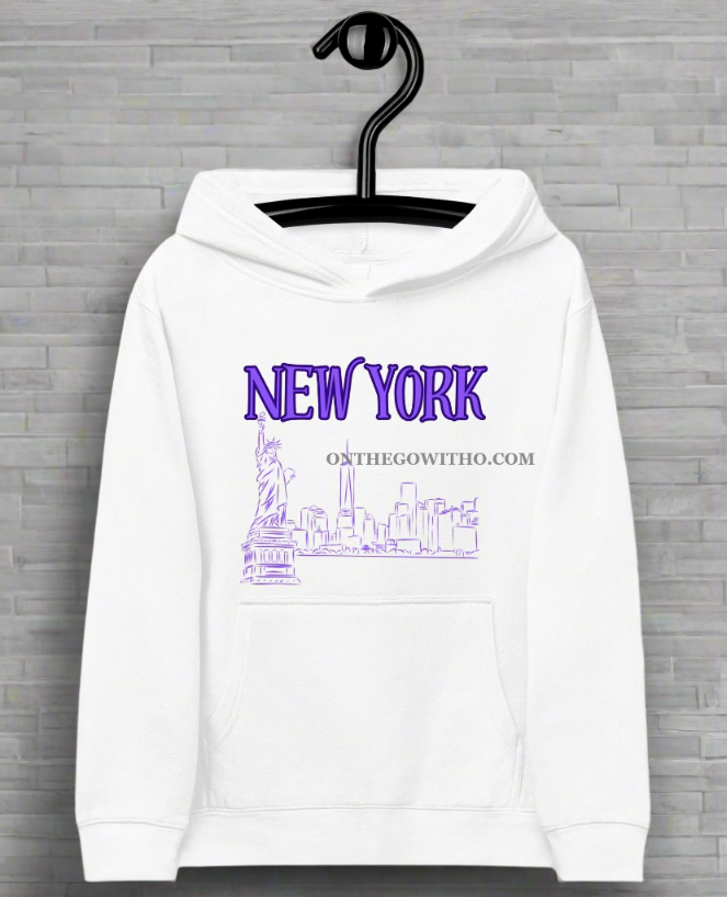 New York Fleece Youth Hoodie - On the Go with Princess O