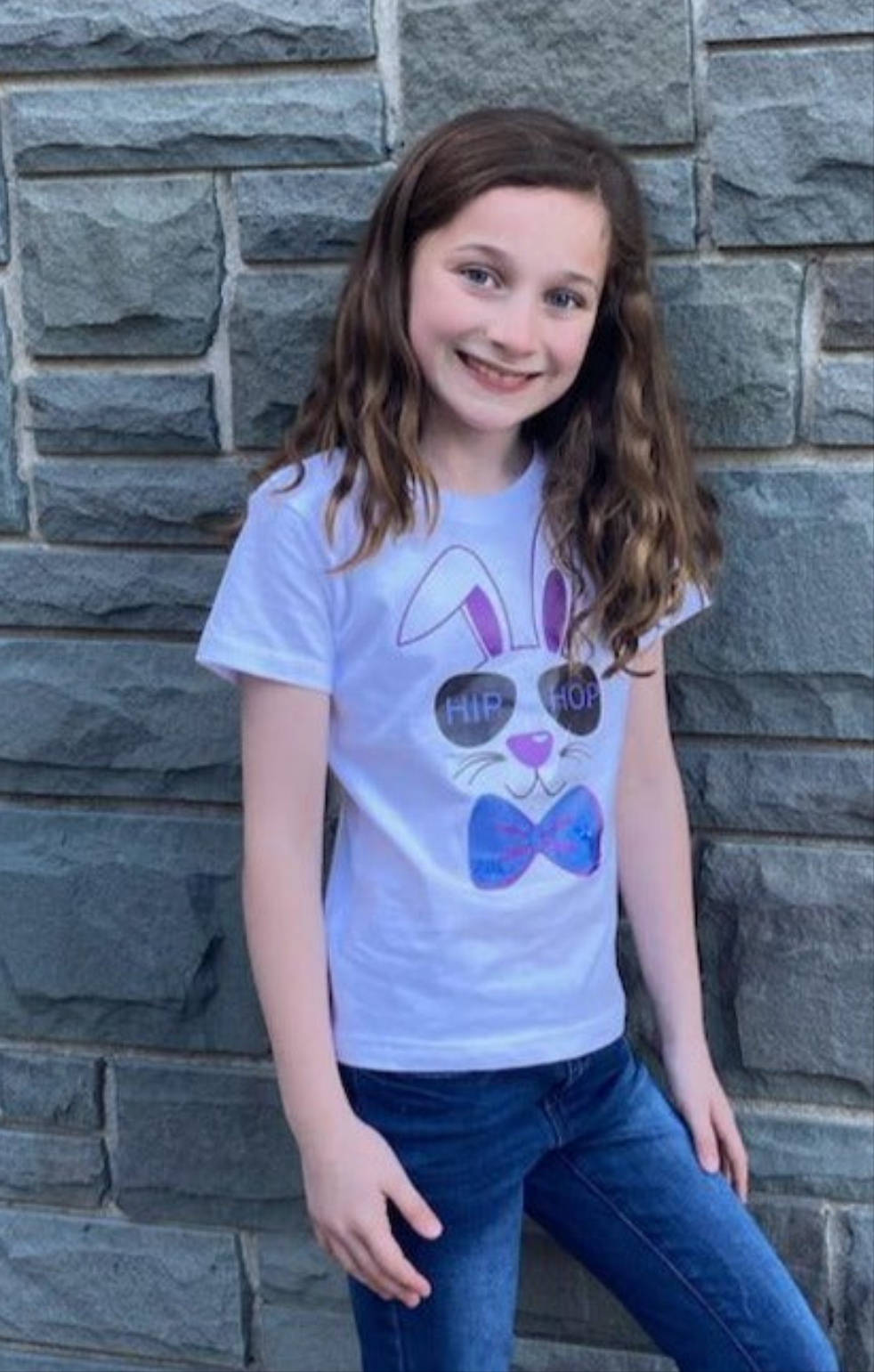 Hip Hop Purple Bunny Youth Tee XS-XL - On the Go with Princess O