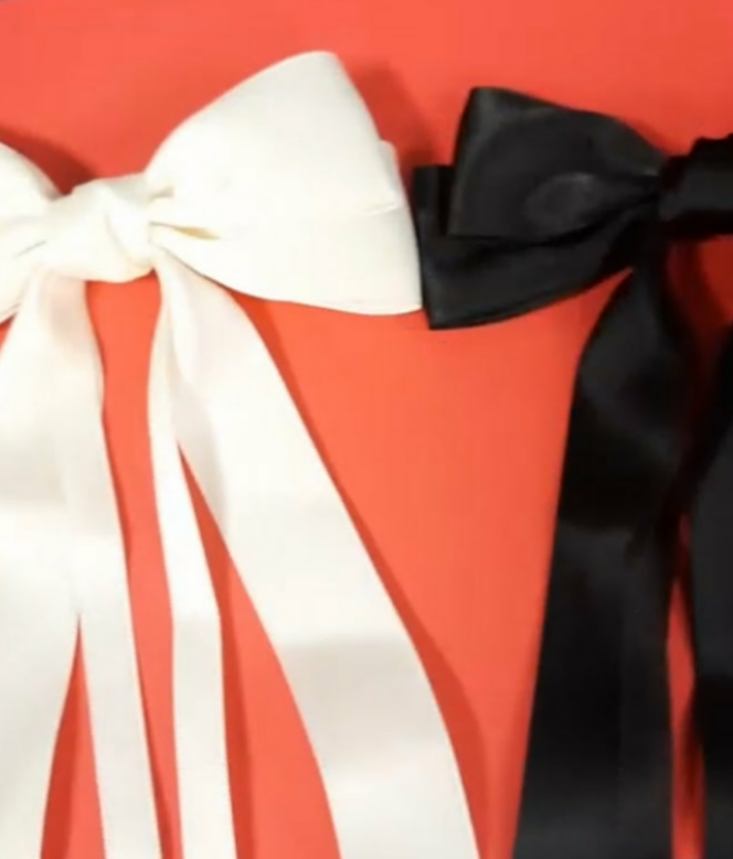 2 Satin Hair Ribbon Bows