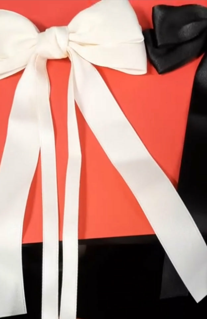 2 Satin Hair Ribbon Bows