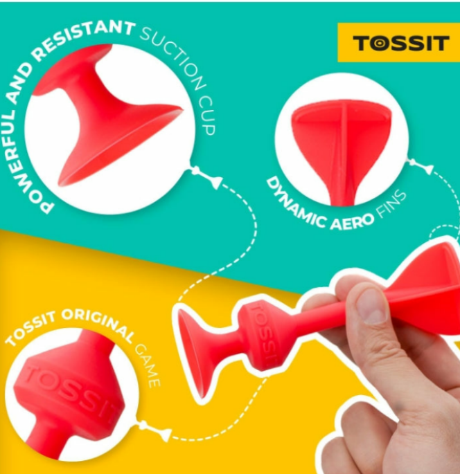 TOSSIT Suction Cup Dart Toss Game
