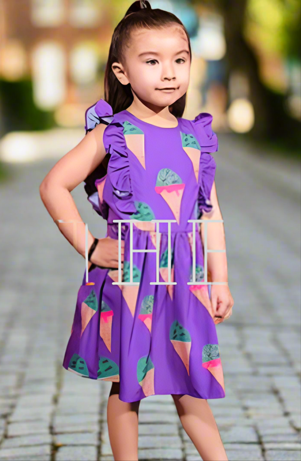 Purple Ice Cream Ruffle Sundress - On the Go with Princess O