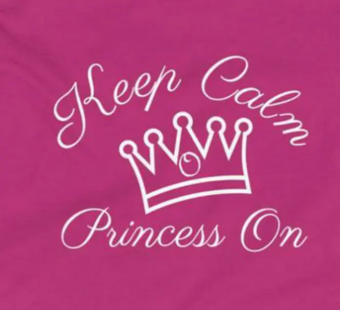 Girl's Keep Calm Princess On Tee OnthegowithprincessO