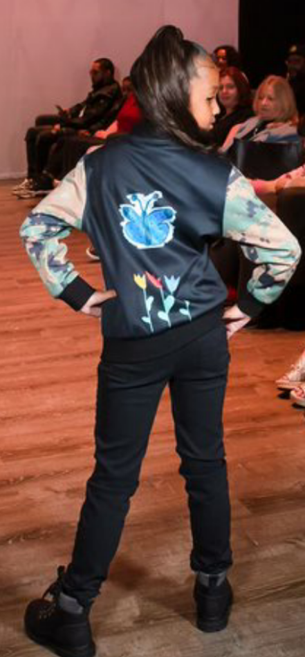 Blue Butterfly Camo Bomber Jacket - On the Go with Princess O