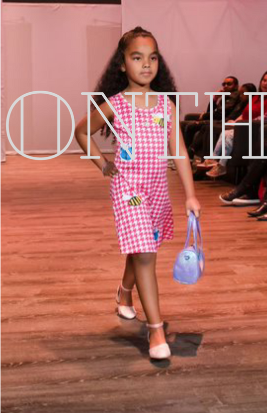 Pink Houndstooth Bee Dress - On the Go with Princess O