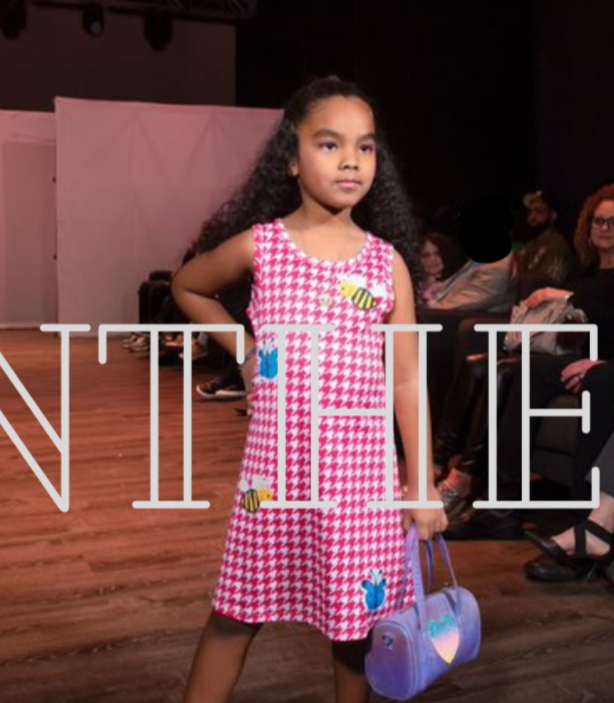 Butterflies & Bees Pink Houndstooth Girls Sundress On the Go with Princess O