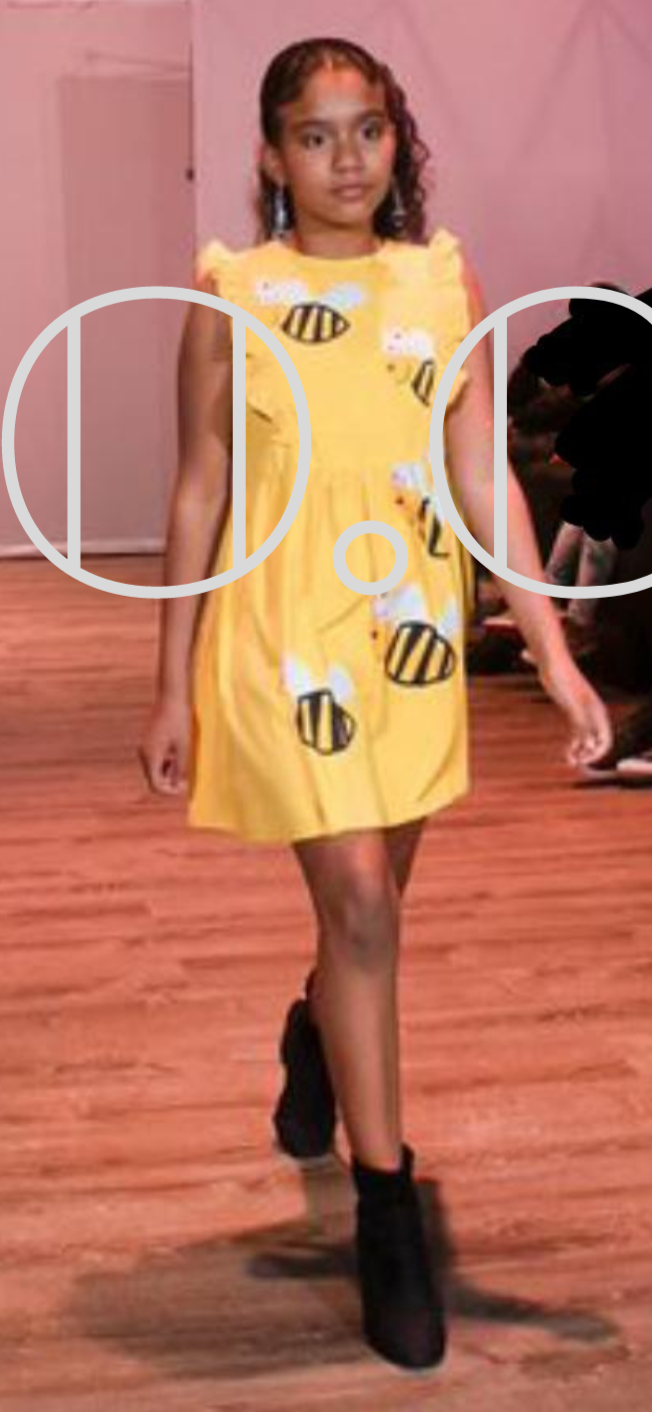 Black & Yellow Bee Girls Juniors Dress On the Go with Princess O