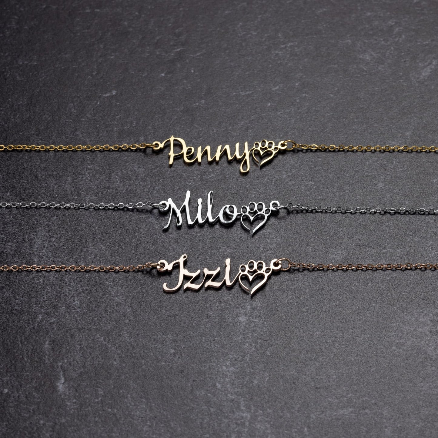 Personalized Paw Print 20" Necklace - On the Go with Princess O