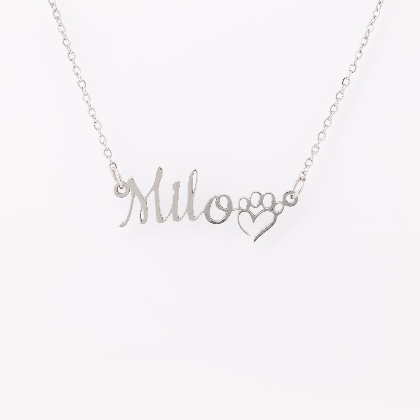 Personalized Paw Print 20" Necklace - On the Go with Princess O