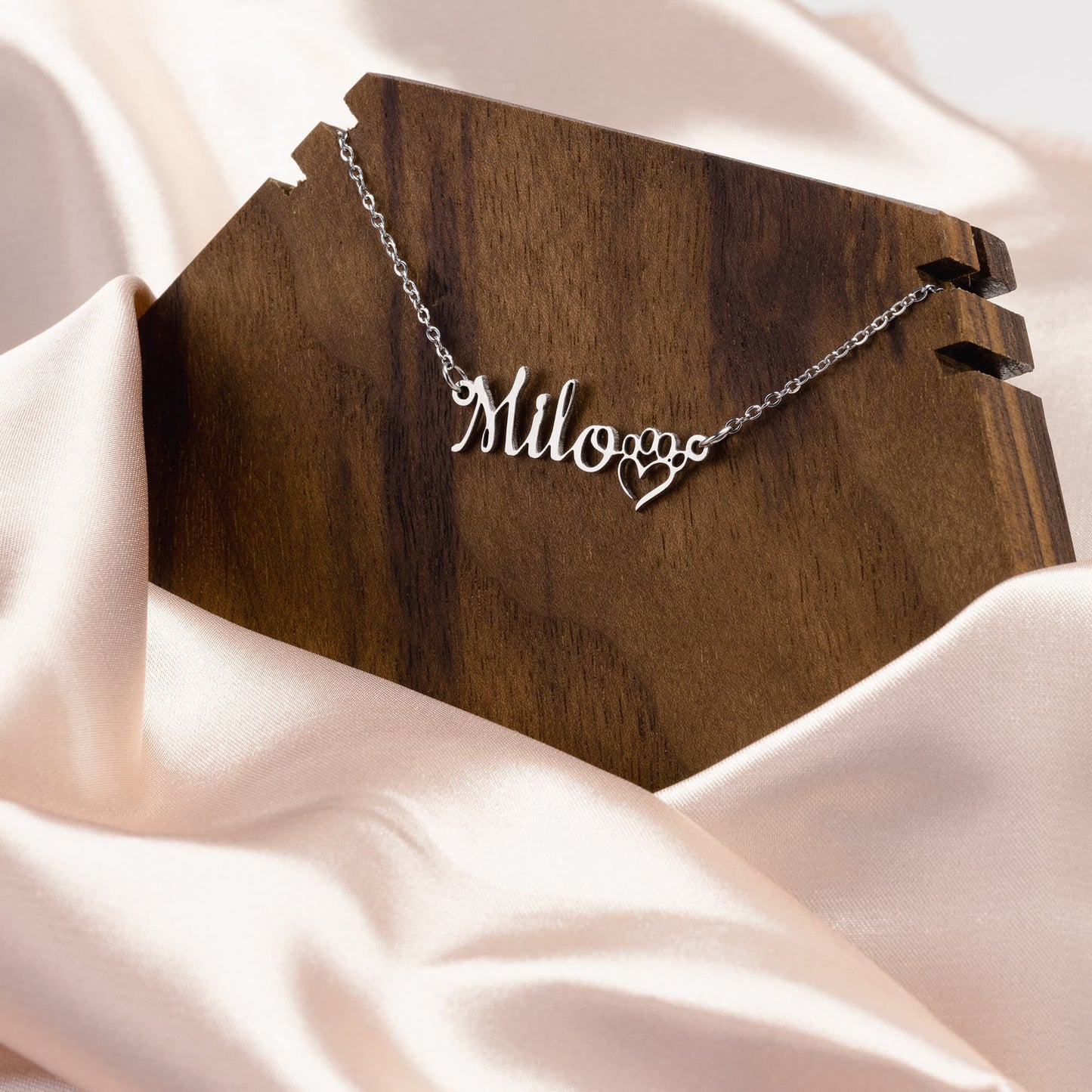 Personalized Paw Print 20" Necklace - On the Go with Princess O