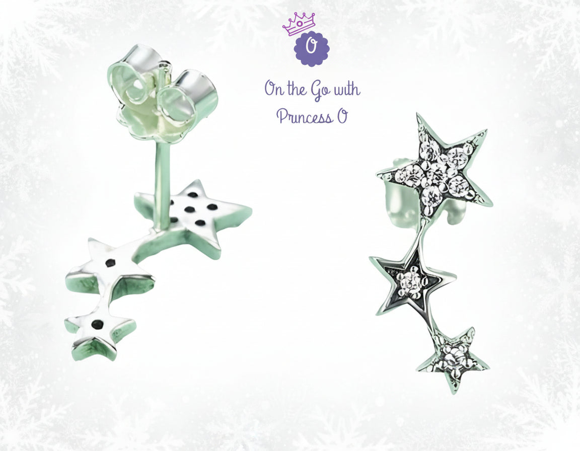 Sterling Silver 925 Falling Star Studs