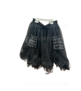 Black & White Tutu with Tweed Pockets