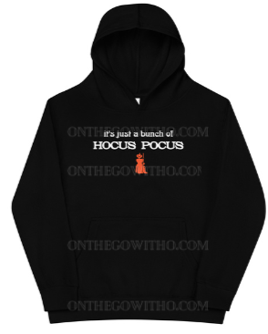 It's Just a Bunch of Hocus Pocus Youth Hoodie On the Go with Princess O