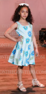 Blue Daisy Sleeveless Dress - On the Go with Princess O