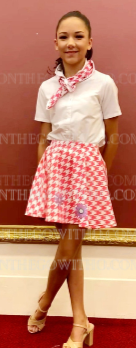 Pink Houndstooth Skirt & Bandana Outfit 10/12 - On the Go with Princess O