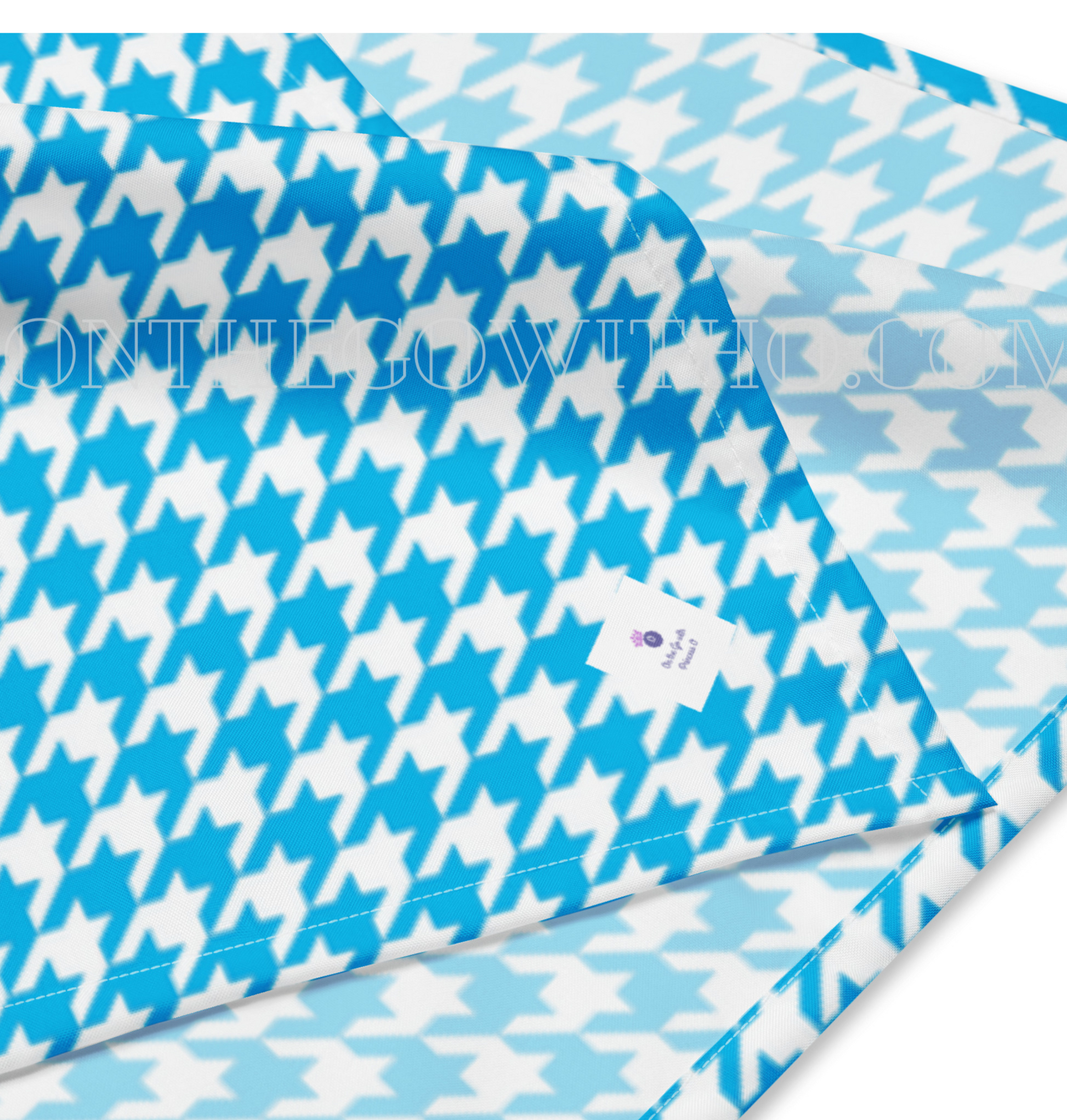 Houndstooth Pink or Blue Bandana - On the Go with Princess O