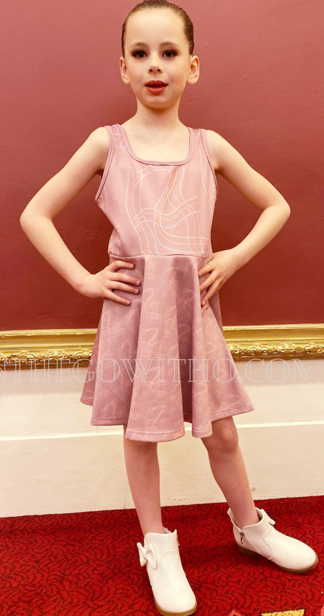Scribble Dress with Pullover Sweater - On the Go with Princess O