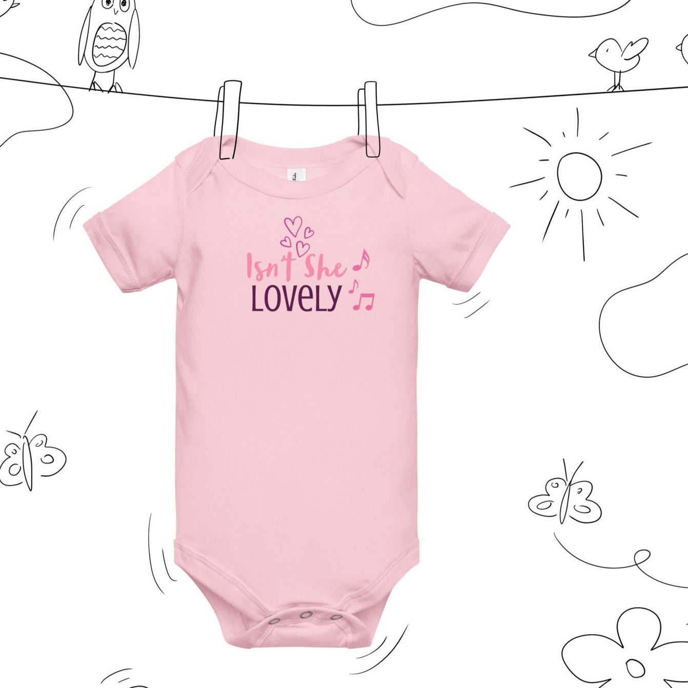 Isn't She Lovely Baby Onesie - On the Go with Princess O