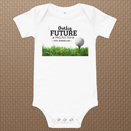 Baby Customized Name Future Pro Putter Onesie