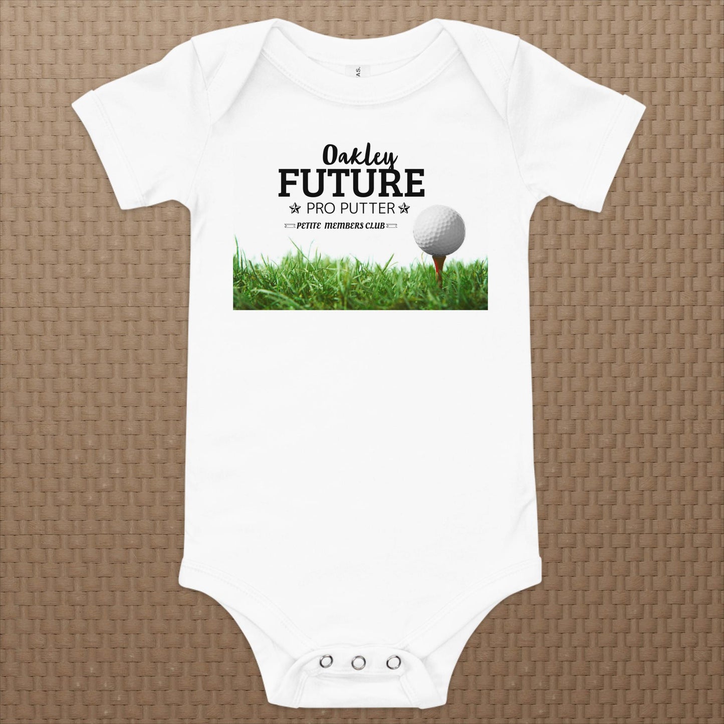 Baby Customized Name Future Pro Putter Onesie