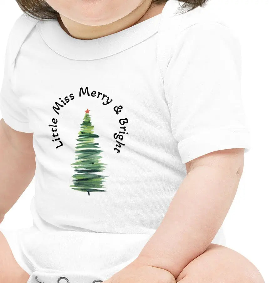 Baby Little Miss Merry & Bright Cotton Onesie On the Go with Princess O