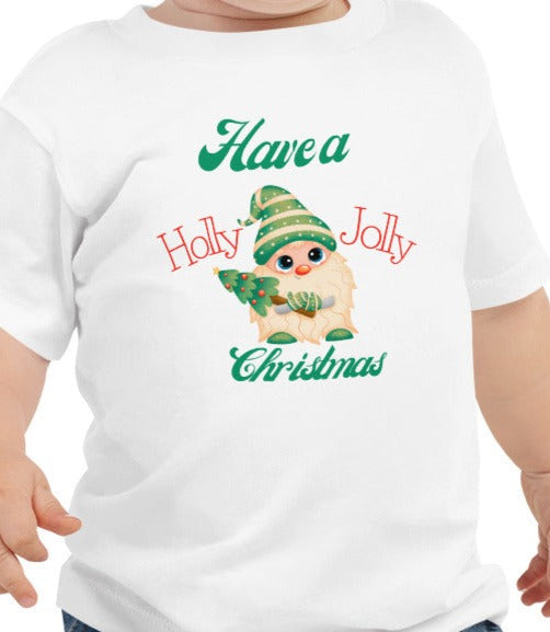 Holly Jolly Christmas Gnome Toddler Tee