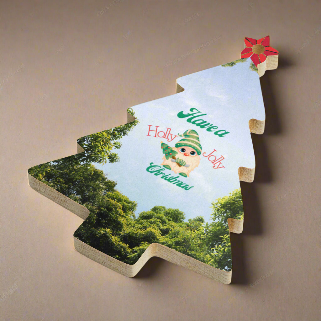 Holly Jolly Christmas Gnome Magnetic Ornament